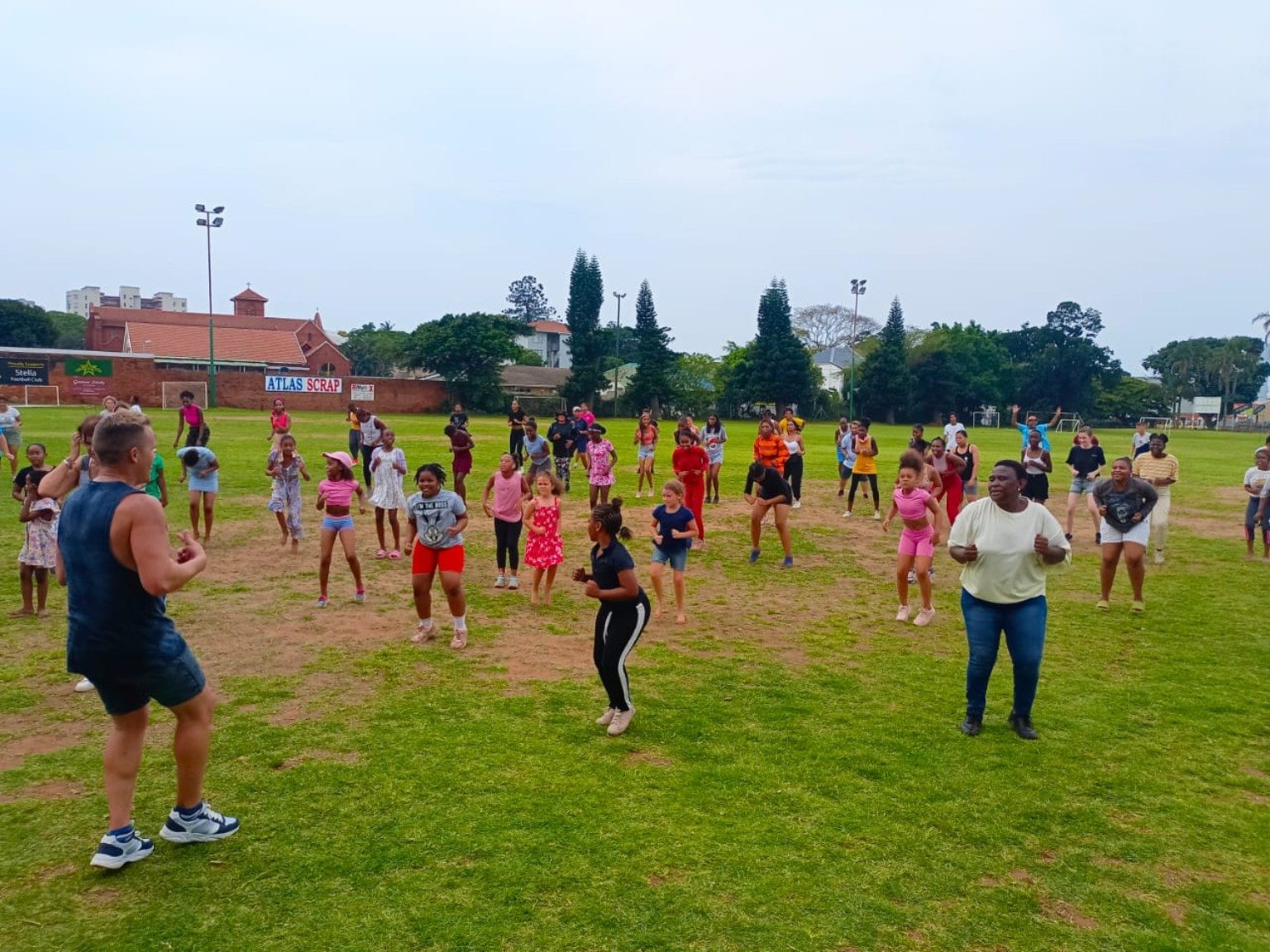 Community activity on a sports field