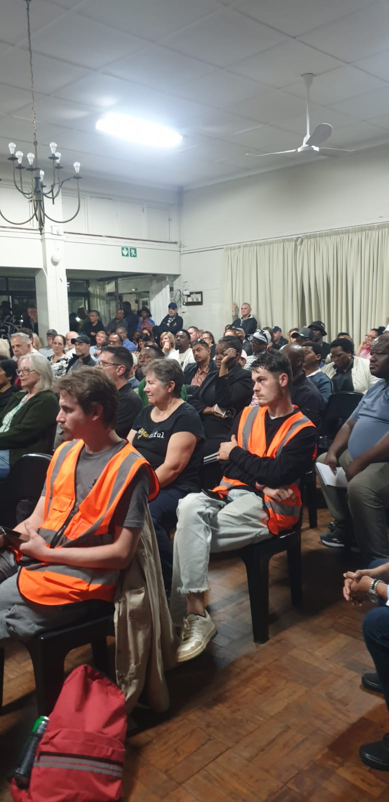 Residents seated at Davenport community meeting
