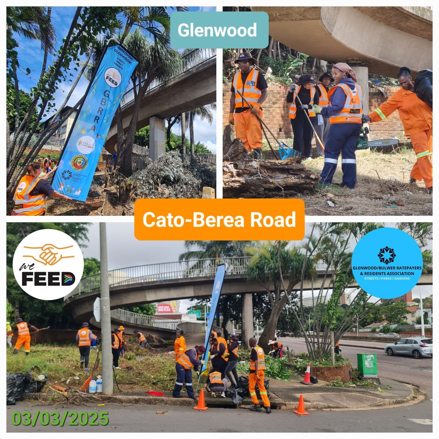 WeFeed SA road clean-up in Glenwood