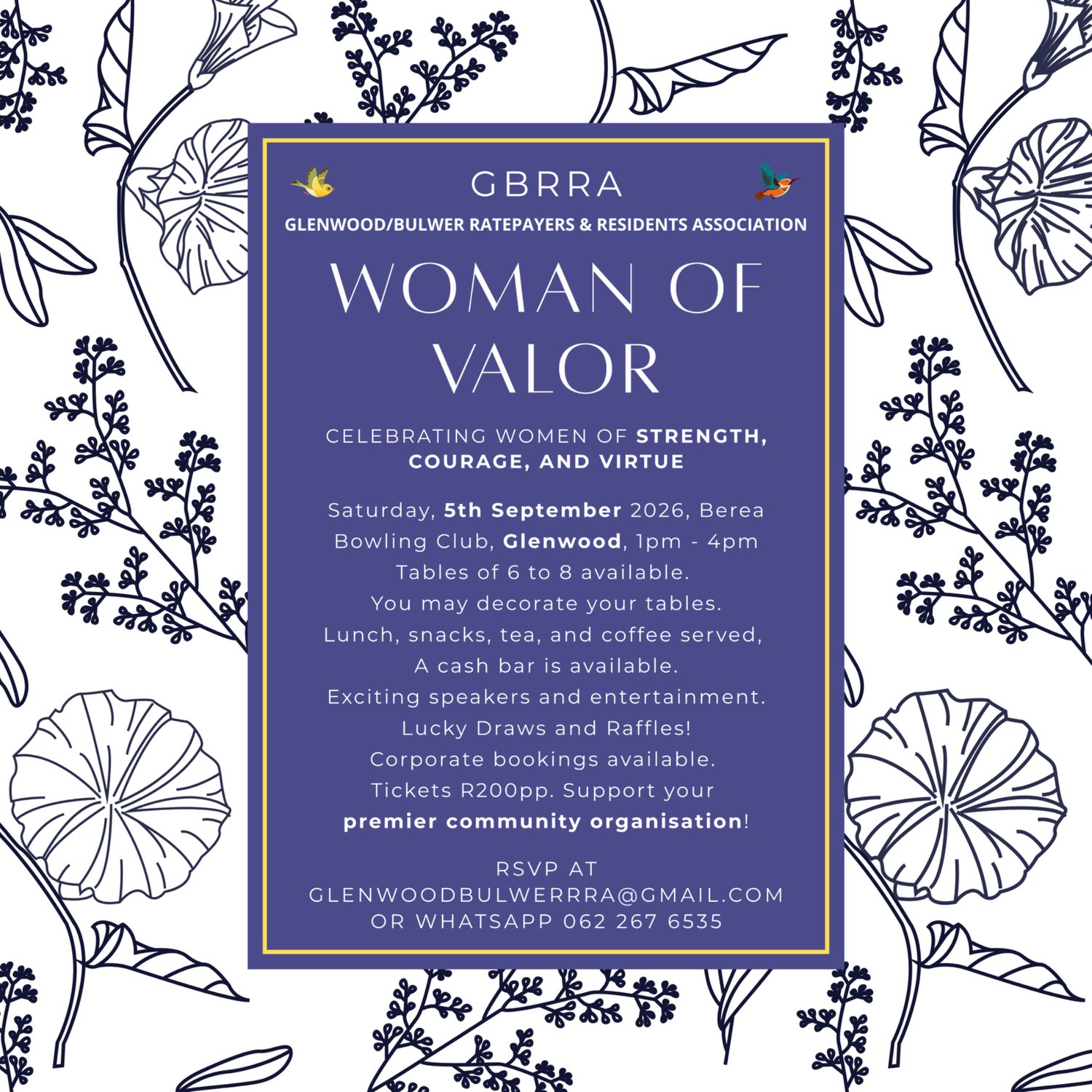 Woman of Valor event invitation